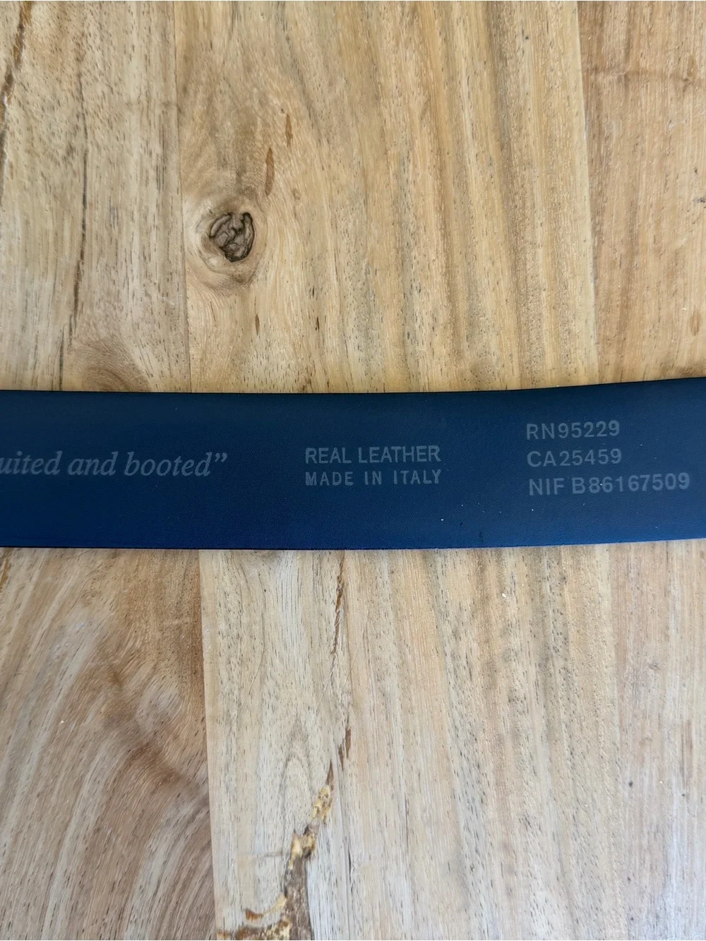 Ted Baker Blue Leather Belt with Silver Buckle
